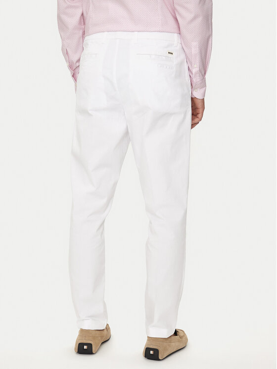 BOSS Boss Pantaloni chino Kaiton 50505392 Bianco Slim Fit