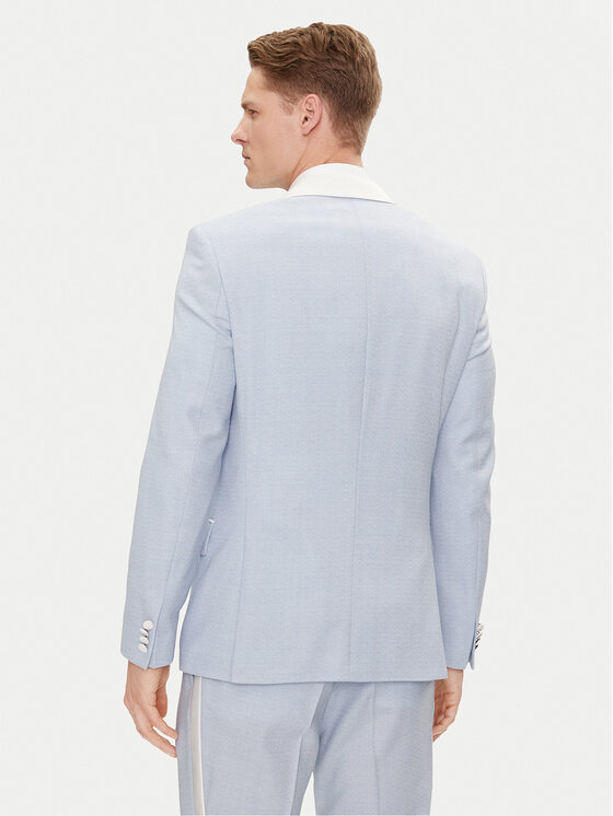HUGO Hugo Marynarka Henry242E1X 50513750 Błękitny Slim Fit