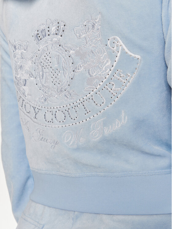 Juicy Couture Juicy Couture Світшот Heritage Dog JCBAS223813 Блакитний Slim Fit