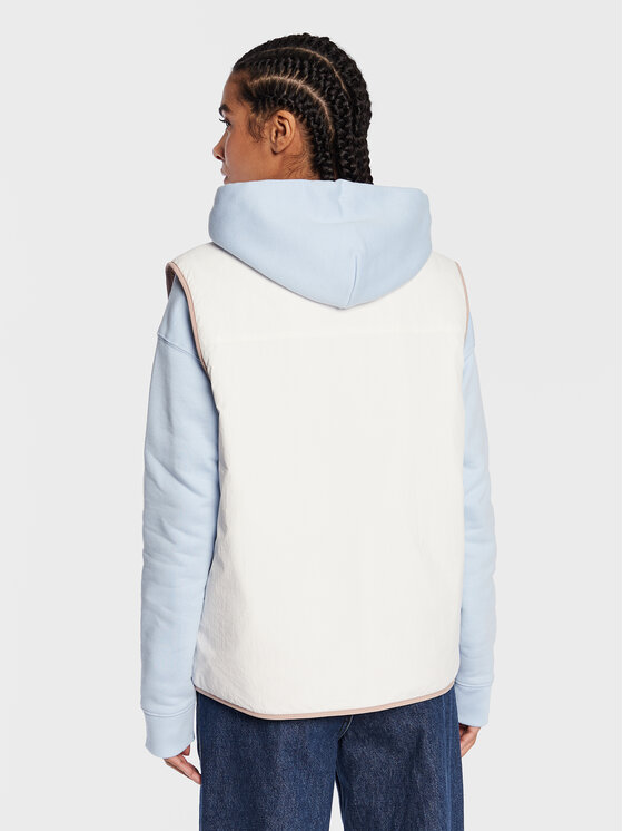 Tommy Jeans Tommy Jeans Vestă Reversible DW0DW14934 Écru Relaxed Fit