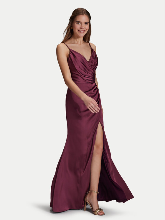 Hey Kyla Hey Kyla Večerné šaty 5AI075HK Bordová Slim Fit