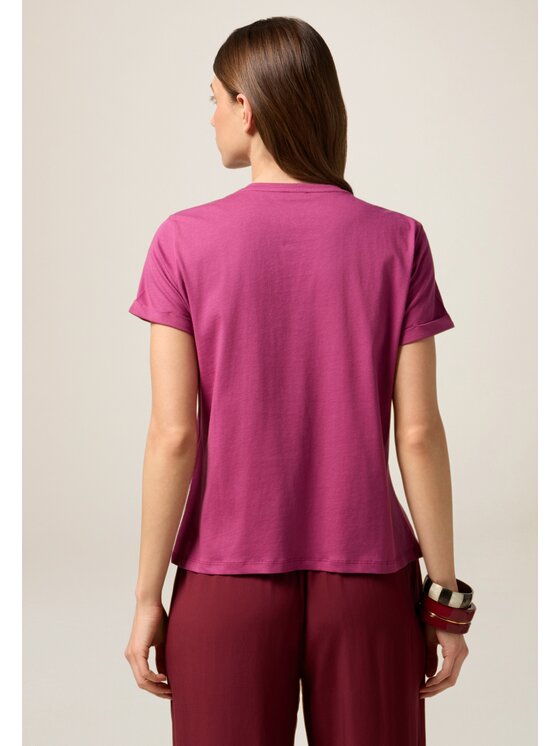 Oltre Oltre T-Shirt G050J004270N019 Fioletowy Regular Fit