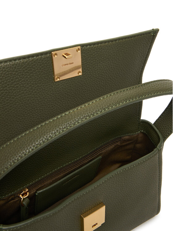 Calvin Klein Calvin Klein Torbica Emblem Hw Pebble Shoulder Bag 25 LV04F3425G Zelena