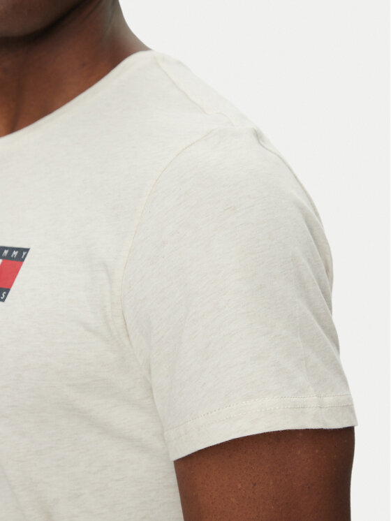 Tommy Jeans Tommy Jeans T-särk Essential DM0DM20740 Kreemjas Slim Fit