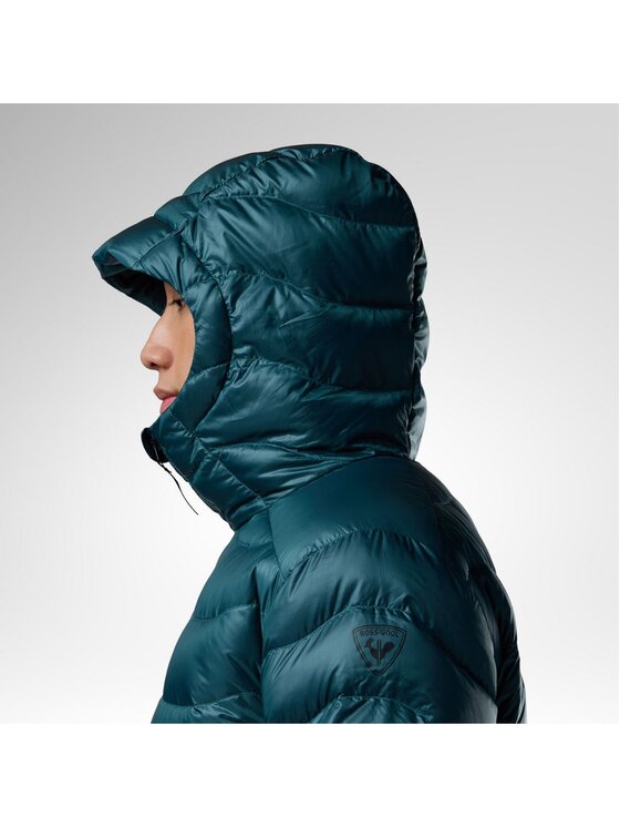 Rossignol Rossignol Kurtka puchowa M Verok Down Hoodie Jacket Turkusowy Regular Fit