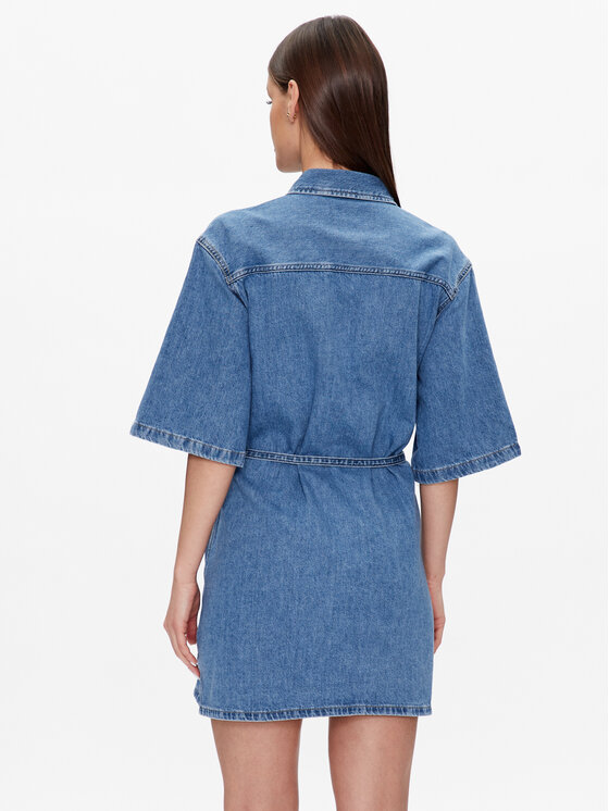 Calvin Klein Jeans Calvin Klein Jeans Džinsinė suknelė J20J220666 Mėlyna Relaxed Fit