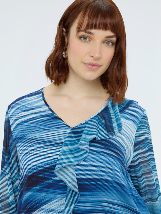 Fiorella Rubino Fiorella Rubino Bluzka 2119T002505N0Z4 Niebieski Regular Fit