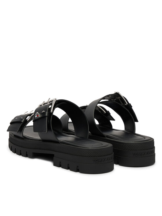 Tommy Jeans Tommy Jeans Şlapi Tjw Buckle Straps Sandal EN0EN02966 Negru