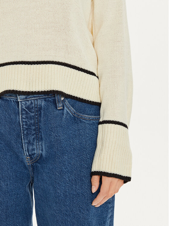 Brave Soul Brave Soul Krekls ar augstu apkakli LK-555ALTO Écru Loose Fit