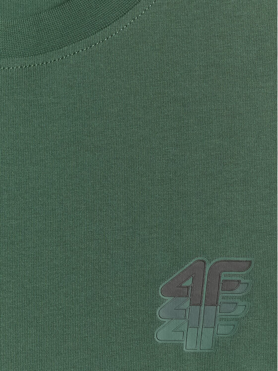 4F 4F T-Shirt COMMERCIAL 4 Zielony ciemny Regular Fit