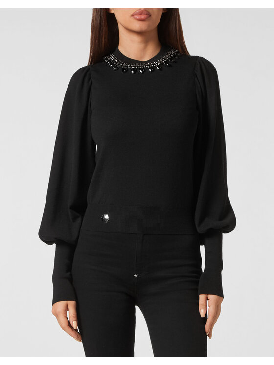 PHILIPP PLEIN PHILIPP PLEIN Longsleeve 2845 Czarny Regular Fit