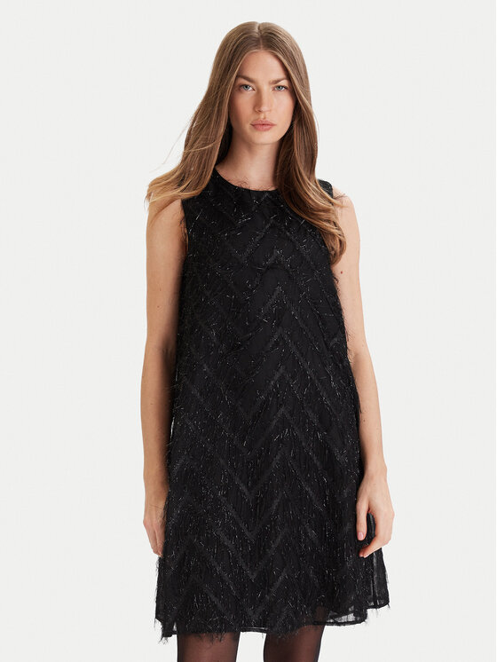ONLY ONLY Koktejlové šaty Faye 15358411 Černá Loose Fit
