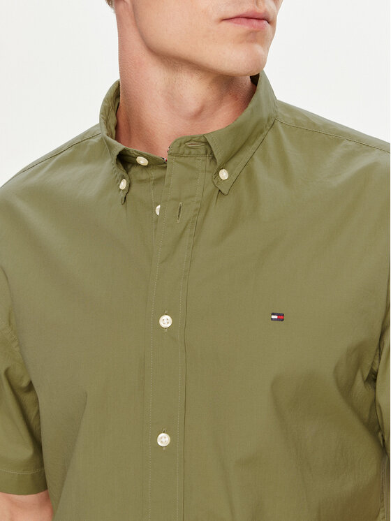 Tommy Hilfiger Tommy Hilfiger Πουκάμισο MW0MW33809 Πράσινο Regular Fit