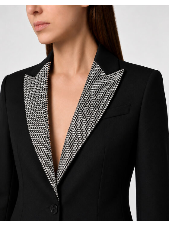 PHILIPP PLEIN PHILIPP PLEIN Marynarka 31565 Czarny Loose Fit