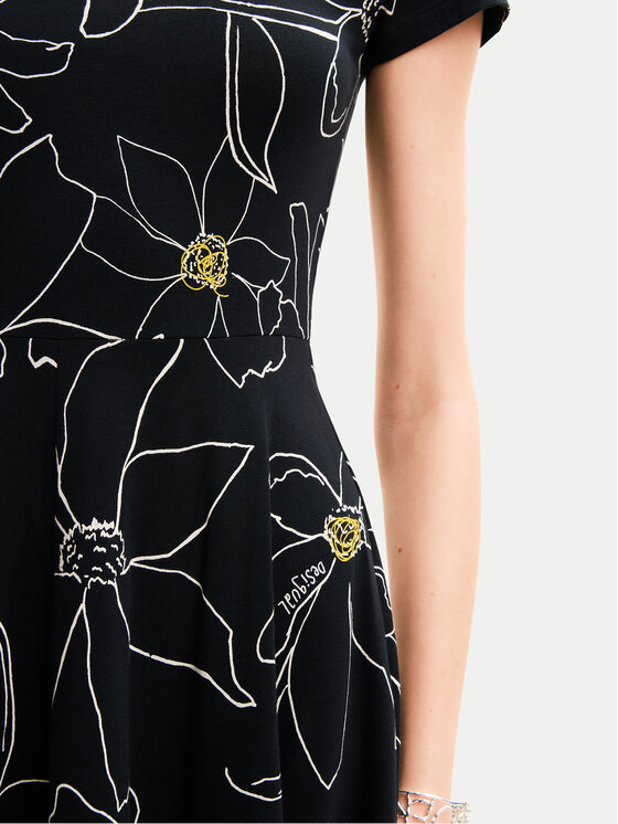 Desigual Desigual Rochie de vară Margaritis 24SWVK55 Negru Regular Fit