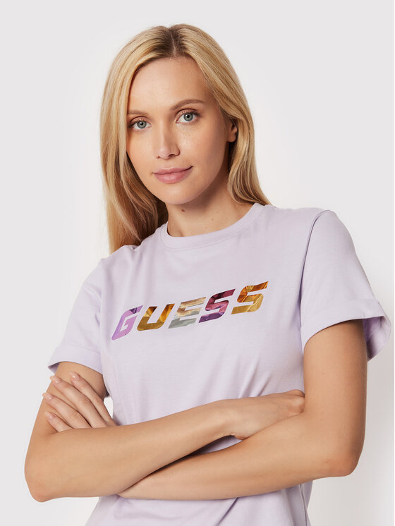 Guess Guess T-Shirt Chryssa V2YI04 I3Z11 Violett Regular Fit