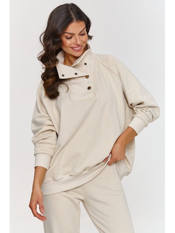 Makadamia Makadamia Dres A5 Beżowy Loose Fit