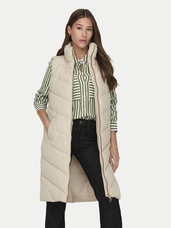 JDY JDY Brezrokavnik Finno 15305655 Bež Regular Fit