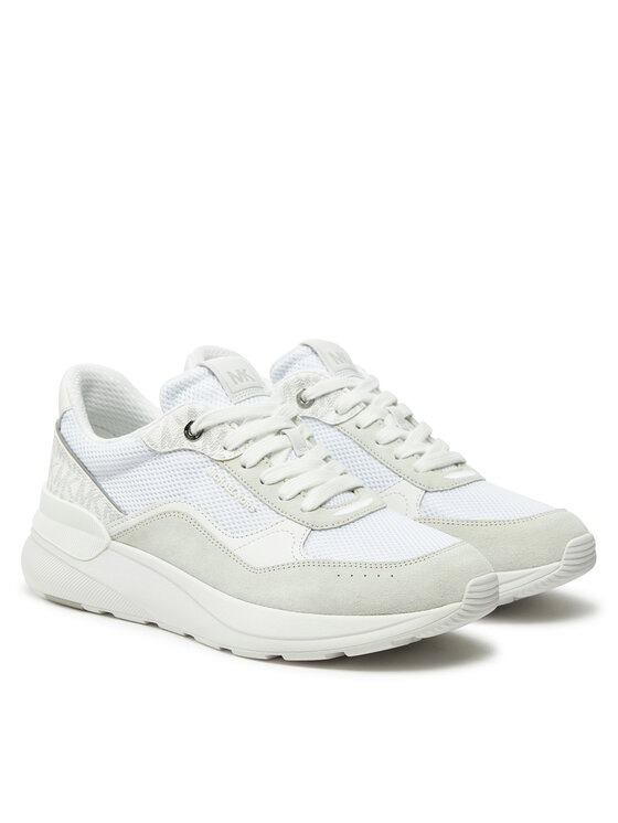 MICHAEL Michael Kors MICHAEL Michael Kors Sneakersy Trevor Mixed-Media Trainer 42F4TRFS7D Bílá