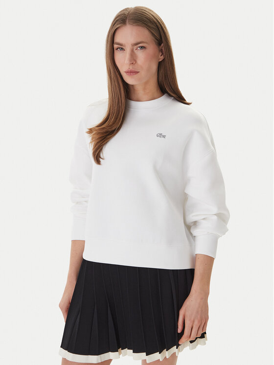 Lacoste Bluză SF0046 Alb Oversize