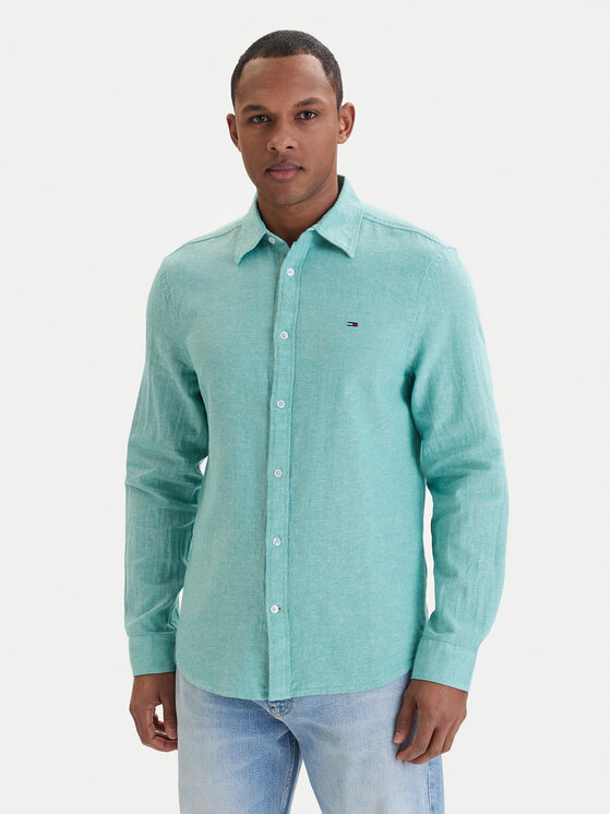 Tommy Jeans Cămașă DM0DM22761 Verde Regular Fit