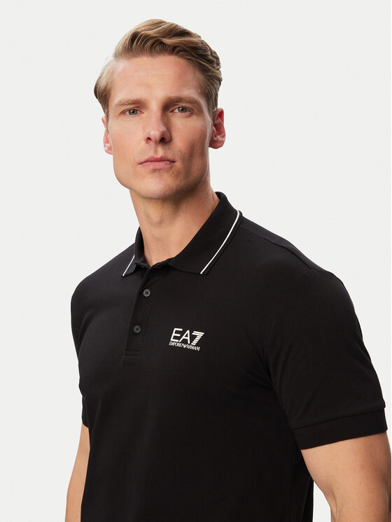 EA7 Emporio Armani EA7 Emporio Armani Polo särk 8NPF16 PJVUZ 1200 Must Slim Fit