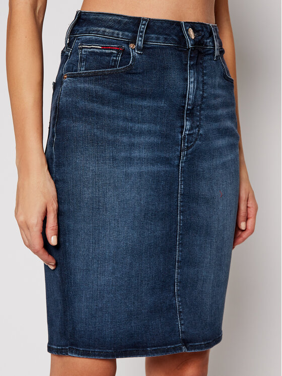 Tommy Jeans Tommy Jeans Fustă de blugi DW0DW09173 Bleumarin Regular Fit