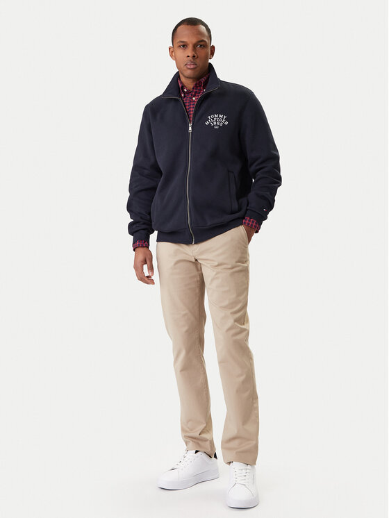 Tommy Hilfiger Tommy Hilfiger Bluză Arch Stand MW0MW41425 Bleumarin Regular Fit