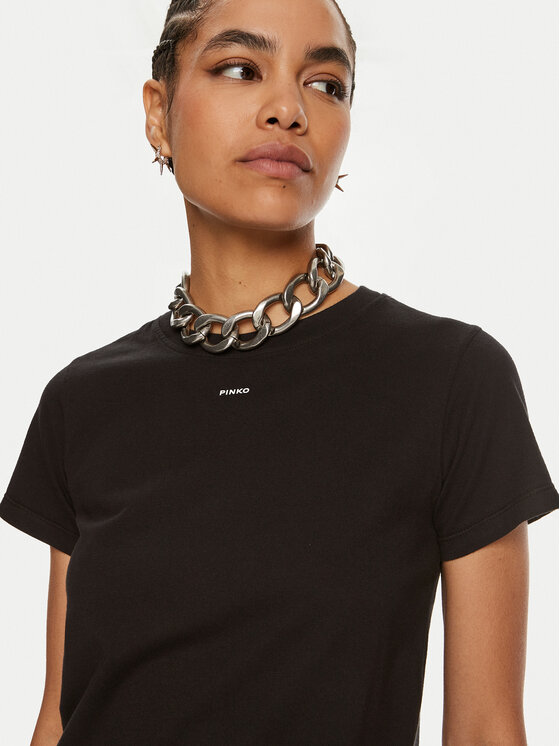 PINKO Pinko Tričko Basico 100373 A228 Čierna Regular Fit