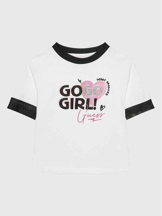 Guess Guess Marškinėliai J3RI08 KB7T0 Balta Regular Fit