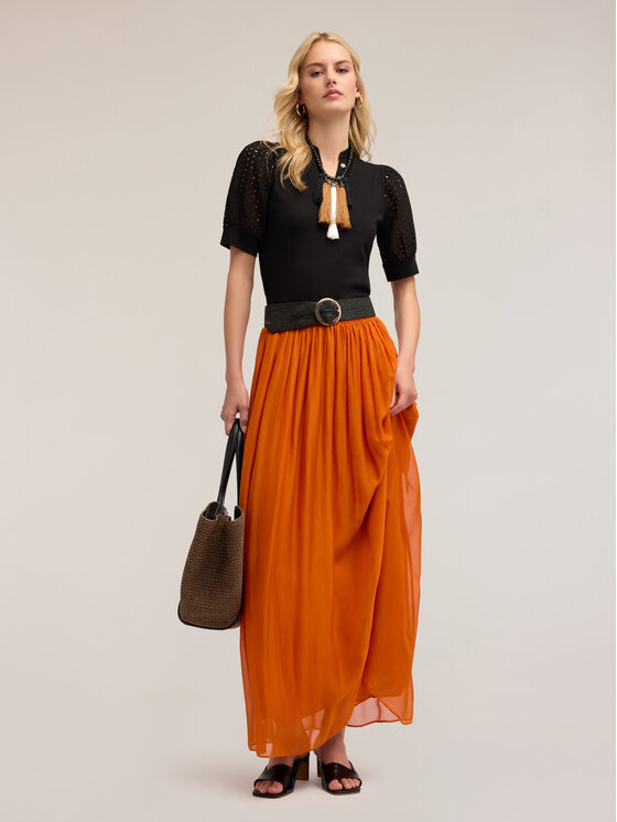 Motivi Motivi Gonna midi 1103W000668N017 Arancione A-Line Fit