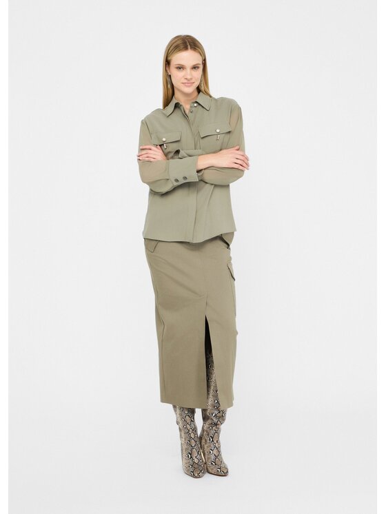 Liu Jo Liu Jo Gonna midi CF5349T026AX0707 Verde Regular Fit