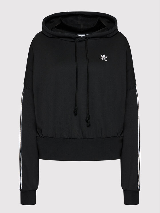 Adidas black tape hoodie top
