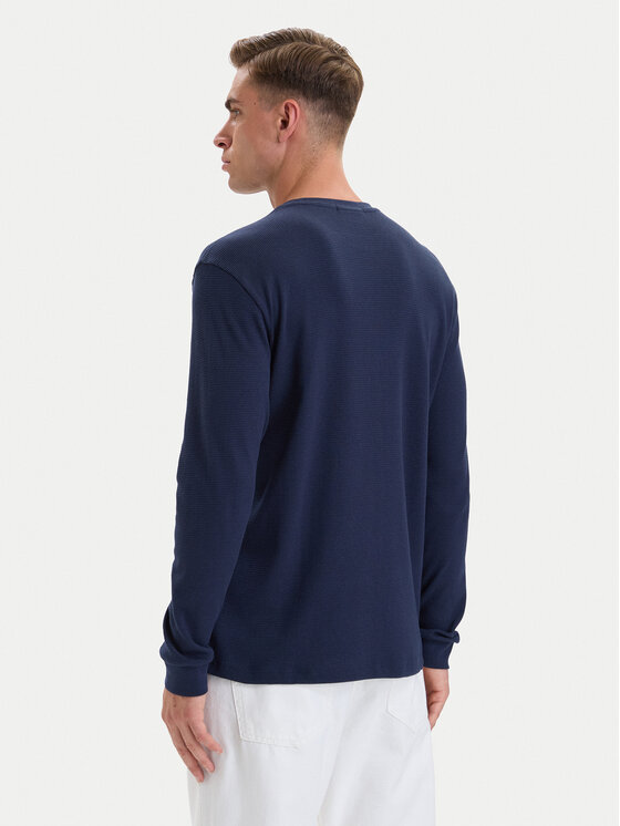 Calvin Klein Jeans Calvin Klein Jeans Тениска с дълъг ръкав LV040EM217 Тъмносин Regular Fit