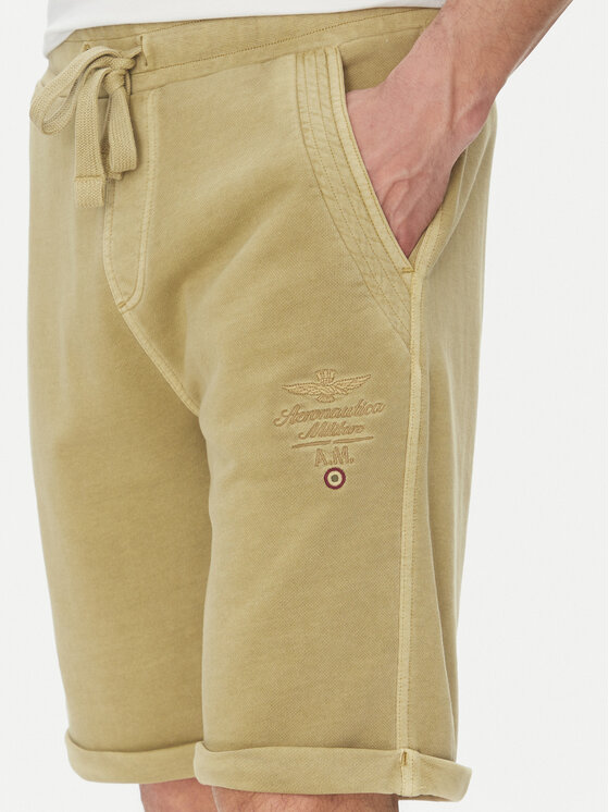 Aeronautica Militare Aeronautica Militare Pantaloni scurți sport 251BF016F583 Bej Regular Fit