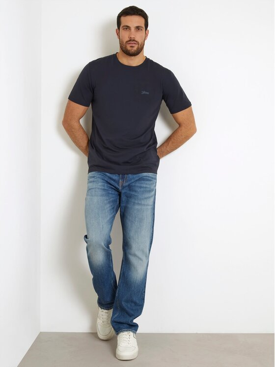 Guess Guess T-Shirt 162337 Modrá Classic Fit