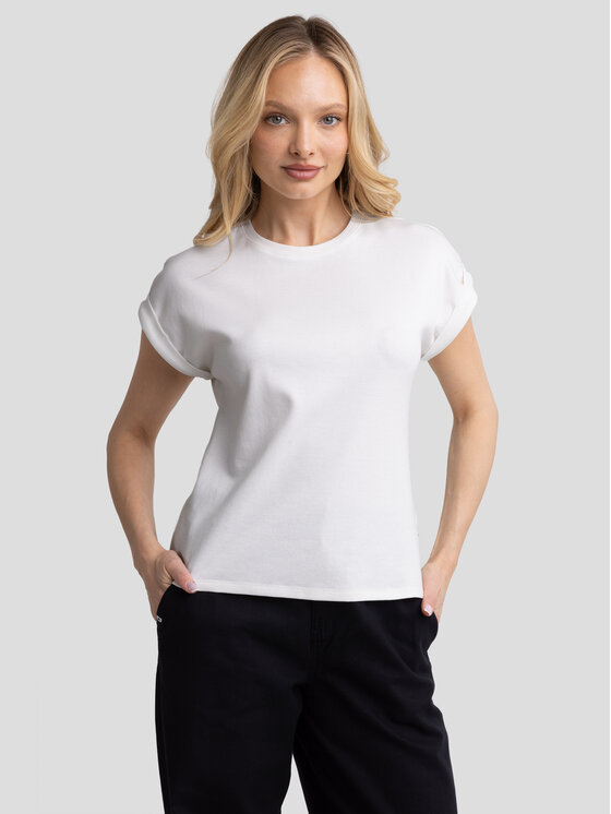 BIG STAR BIG STAR T-Shirt ADELA Biały Comfort Fit