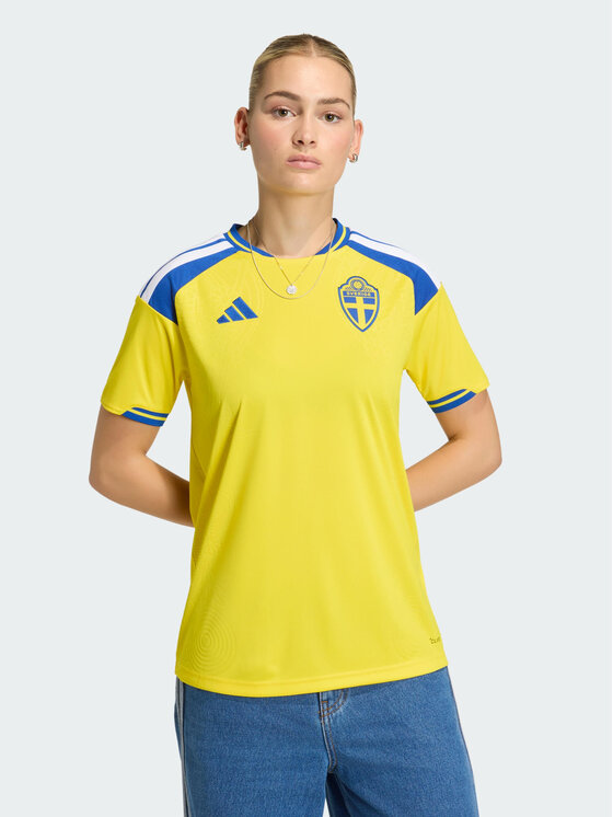 adidas adidas Koszulka techniczna Sweden 26 Home Jersey Żółty Regular Fit