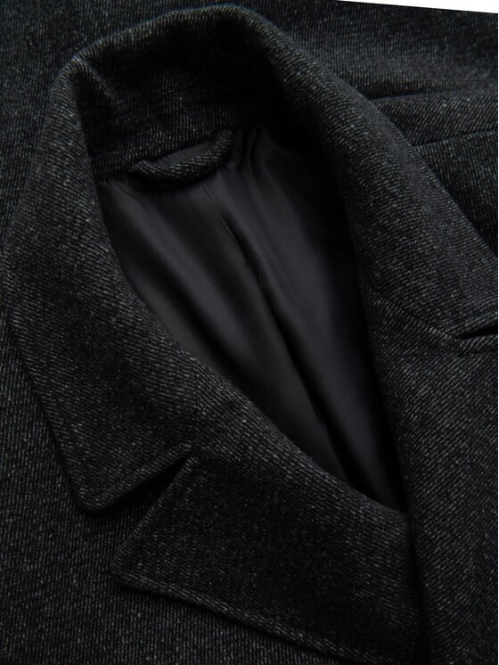 Ombre Ombre Płaszcz OM-COWC-0115 Szary Regular Fit