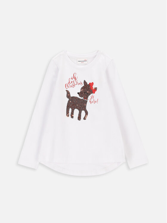 Coccodrillo Coccodrillo Bluse ZC3143114MER Weiß Regular Fit