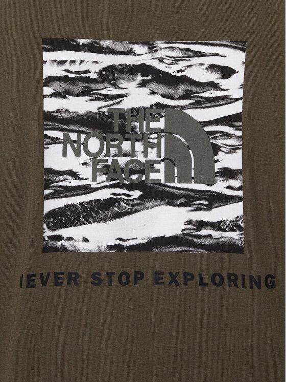 The North Face The North Face Tričko Box Nse Edge Of Light NF0A8E3H Zelená Regular Fit