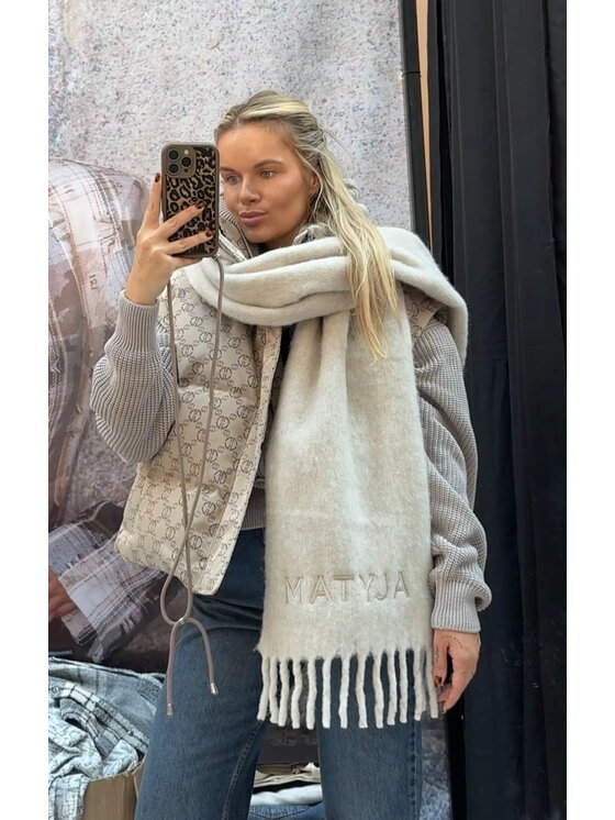 Magda Matyja Magda Matyja Szal SWISS SCARF Beżowy