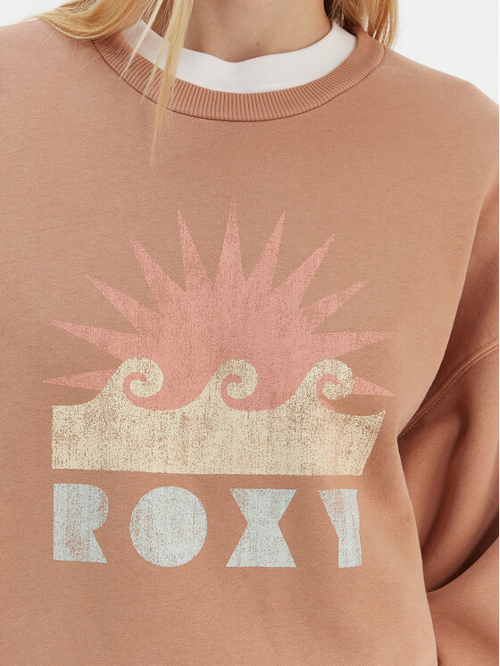 Roxy Roxy Mikina ERJFT04874 Hnedá Relaxed Fit