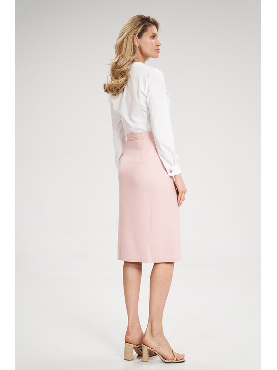 FIGL FIGL Spódnica midi M697 Różowy Bodycon Fit