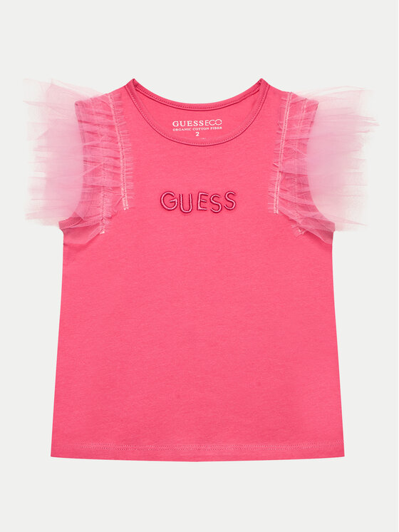 Guess Guess Majica K4GI22 K6YW1 Ružičasta Regular Fit
