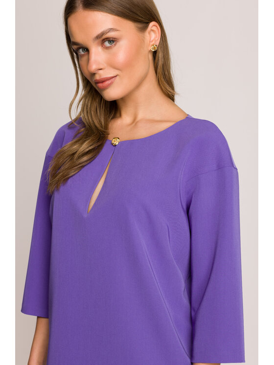 Stylove Stylove Sukienka wieczorowa S394 Fioletowy Premium Fit