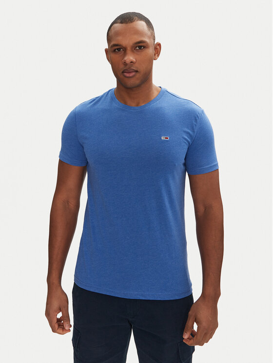 Tommy Jeans Tommy Jeans T-Shirt Jaspe DM0DM20363 Modrá Slim Fit
