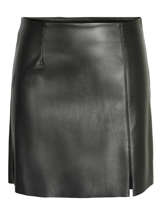 Noisy May Noisy May Fustă din imitație de piele 27021277 Negru Regular Fit