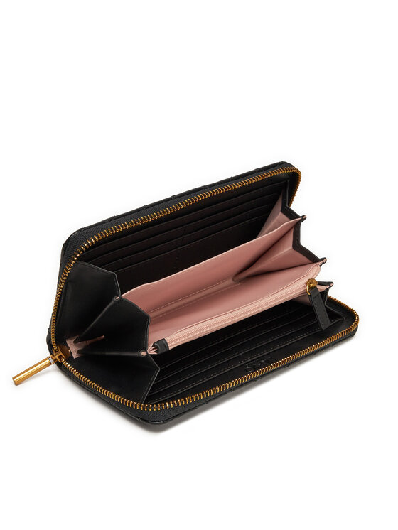 Liu Jo Liu Jo Голям дамски портфейл Ecs Xl Zip Around AF4184 E0022 Черен