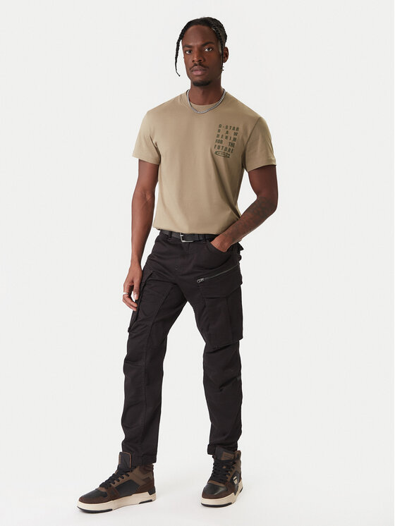 G-Star Raw G-Star Raw T-Shirt Text Chest D25968-C506 6057 Zielony Regular Fit